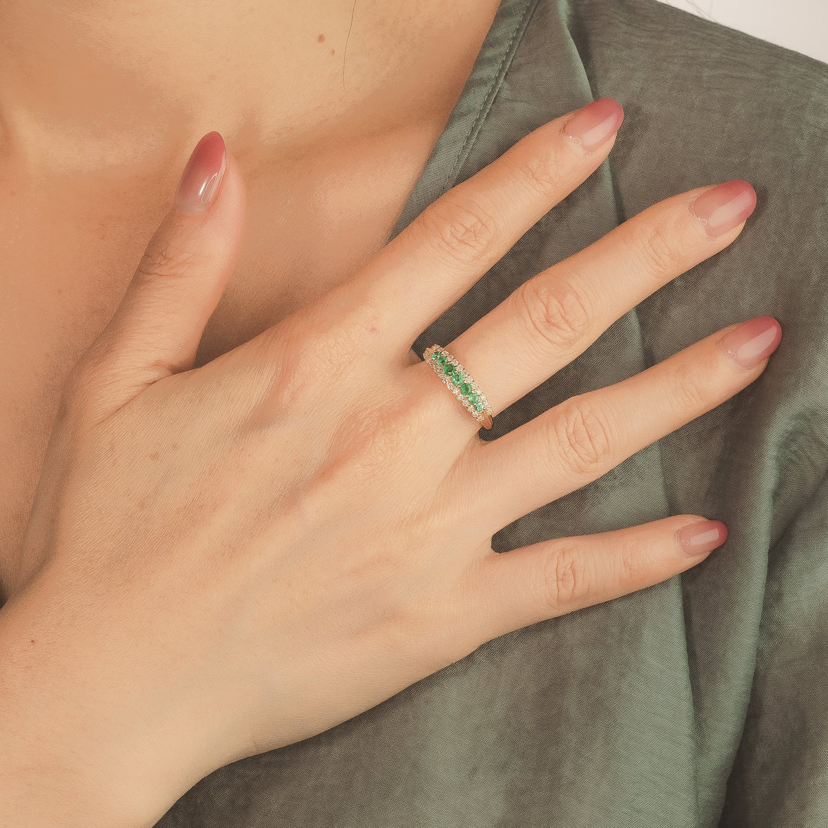 Emerald Ring in 10K Yellow Gold