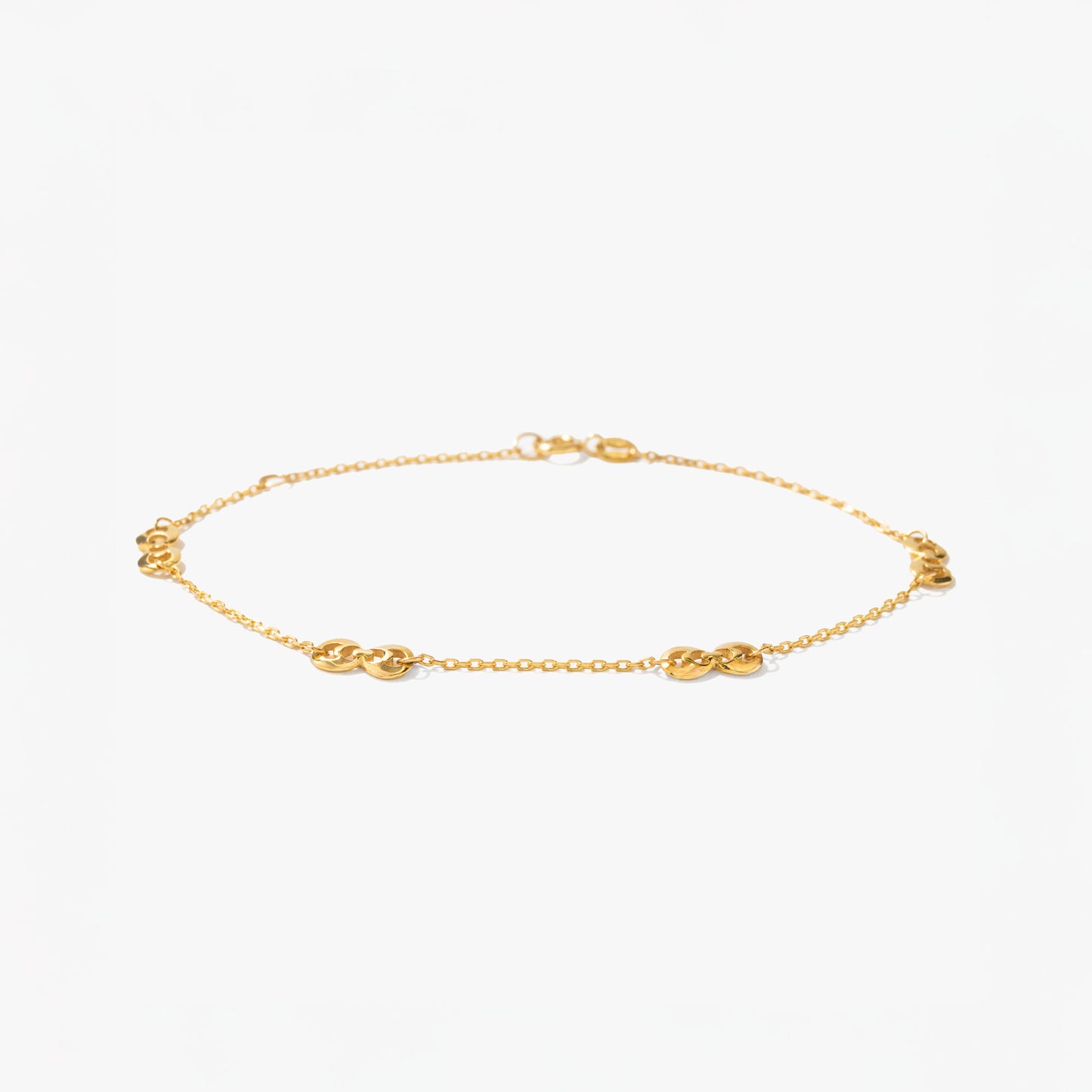Circle Link Bracelet in 10K Yellow Gold
