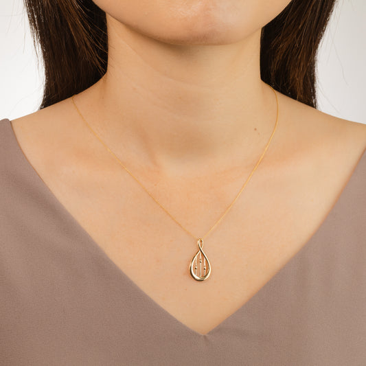 Infinity Pendant in 10K Yellow Gold