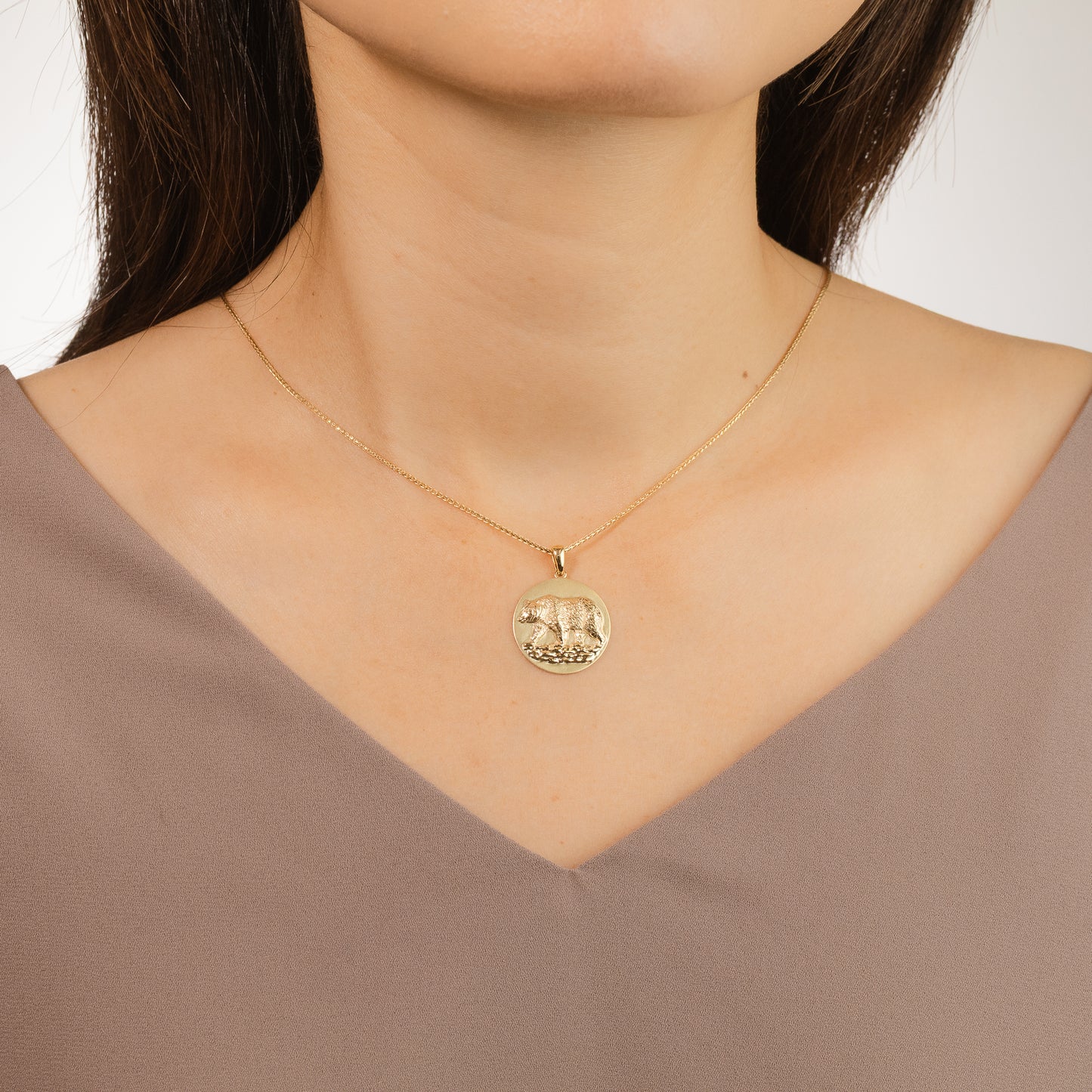 Bear Pendant in 10K Yellow Gold