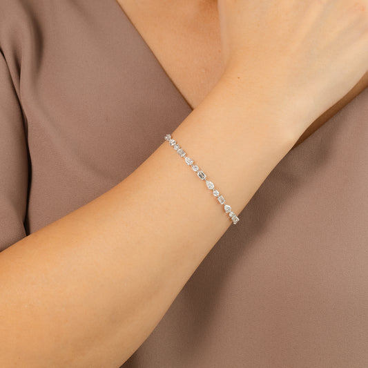 Lab Grown Diamond Bracelet in 14K White Gold (5.00 ct tw)