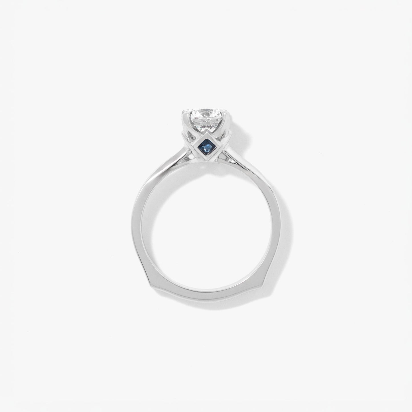 Lab Grown Round Cut Diamond Engagement Ring in 14K White Gold (1.00 ct tw)