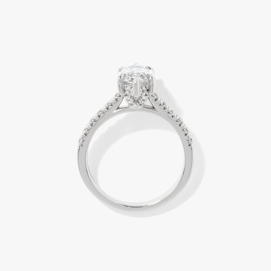 Lab Grown Marquise Cut Diamond Engagement Ring in 14K White Gold (2.50 ct tw)