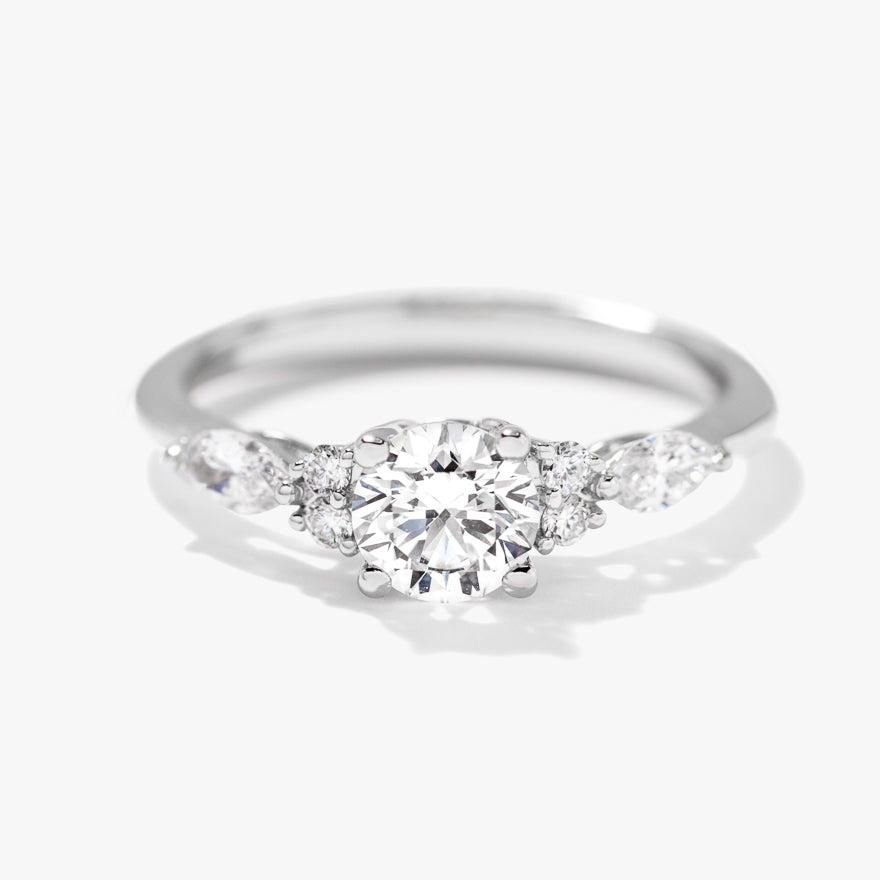 Lab Grown Diamond Engagement Ring In 14K White Gold (0.77 ct tw)