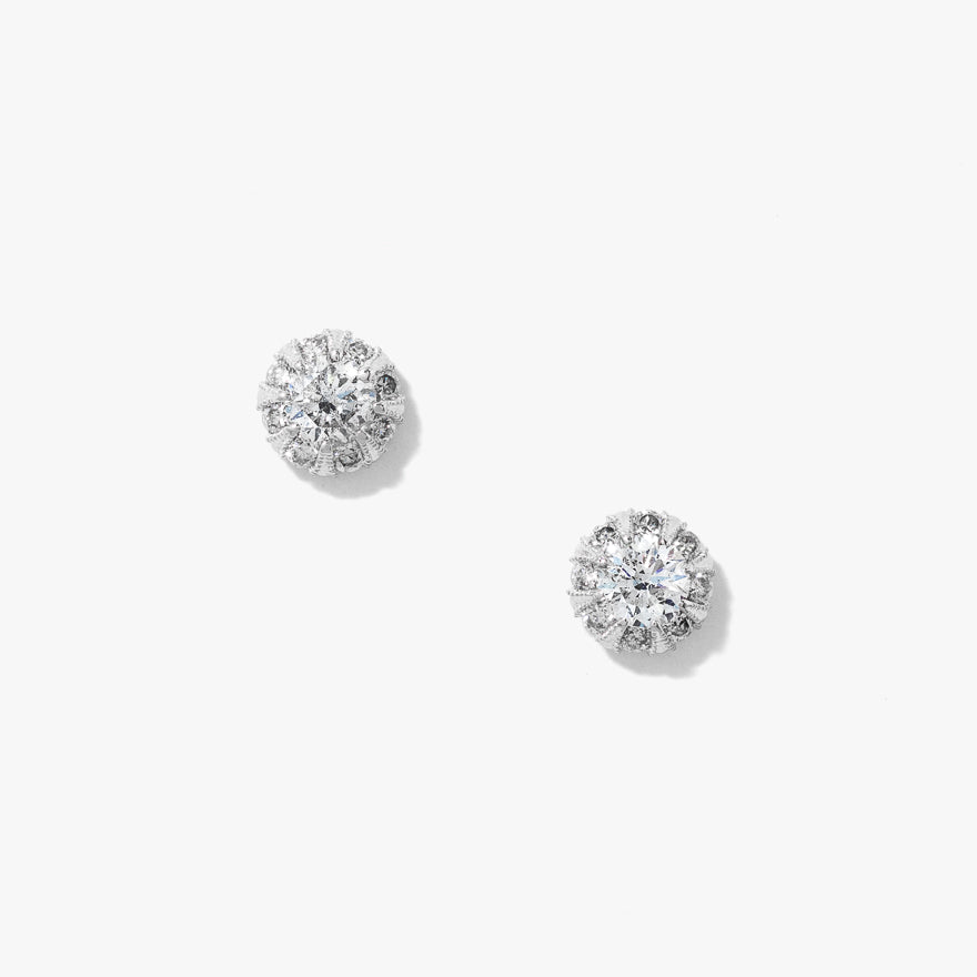 Diamond Stud Earring in 14K White Gold (0.50 ct tw)