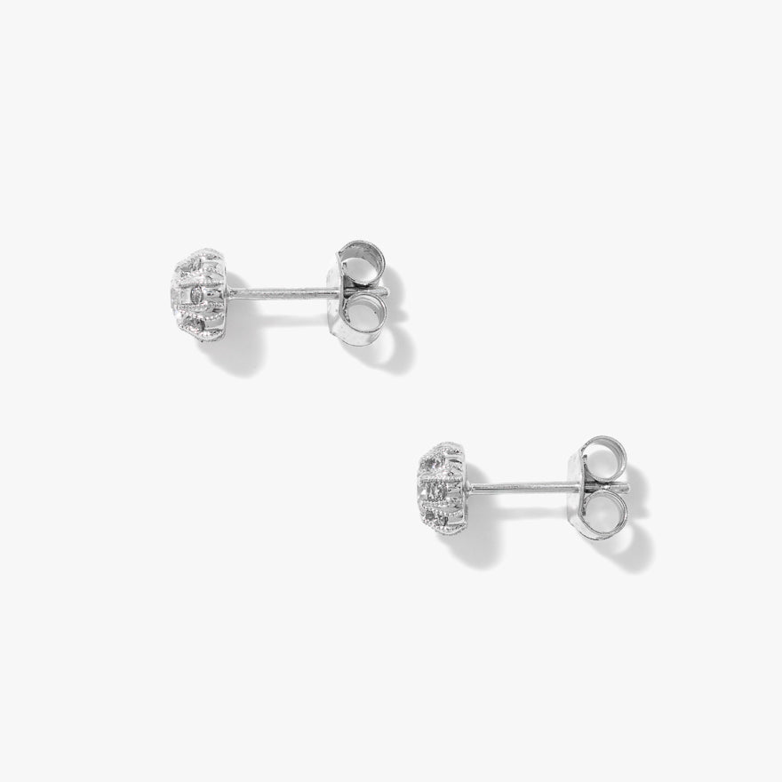 Diamond Stud Earring in 14K White Gold (0.50 ct tw)