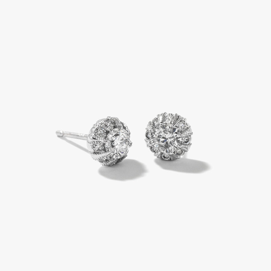 Diamond Stud Earring in 14K White Gold (0.50 ct tw)