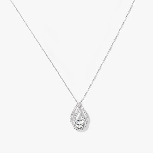 Lab Grown Diamond Necklace in 10K White Gold (0.74 ct tw)