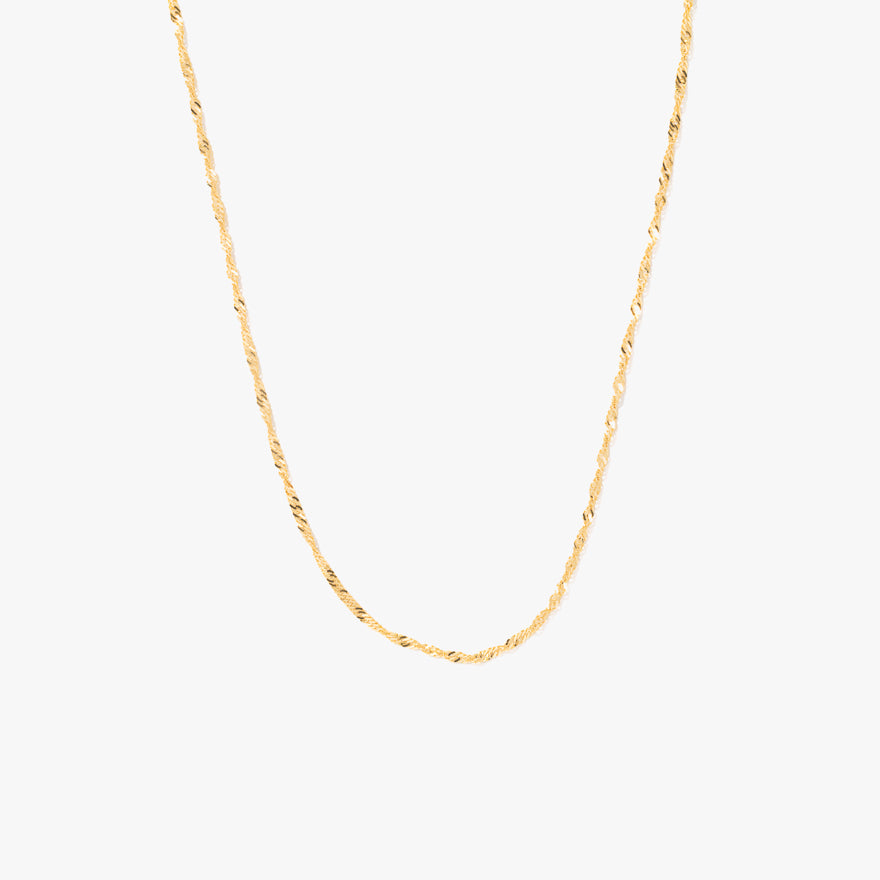 10K Yellow Gold 1.5mm Singapore Chain (14")