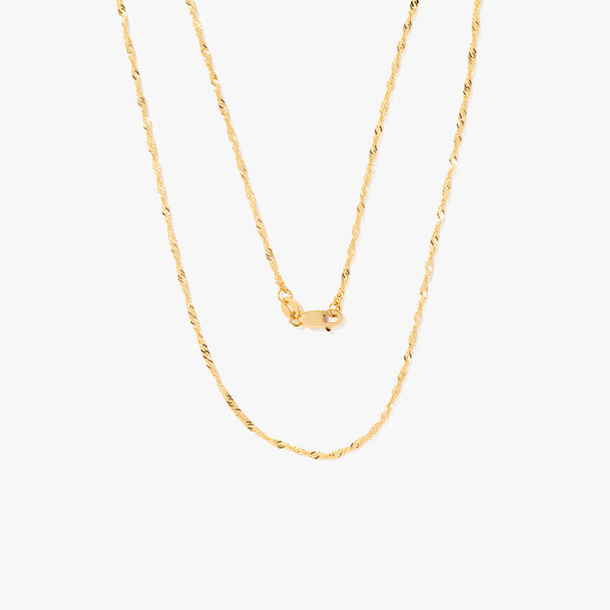 10K Yellow Gold 1.5mm Singapore Chain (14")