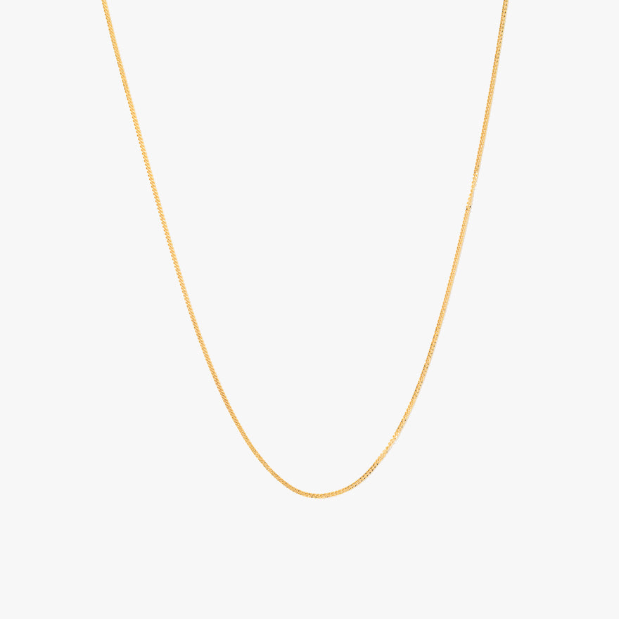 10K Yellow Gold 0.74mm Curb Chain (16")