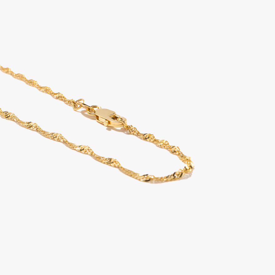 10K Yellow Gold 1.5mm Singapore Chain (14")