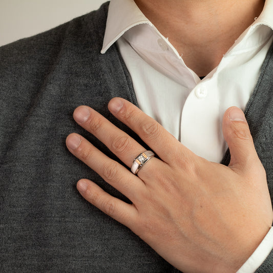 Men's Diamond Ring in 10K Yellow and White Gold (0.30 ct tw)