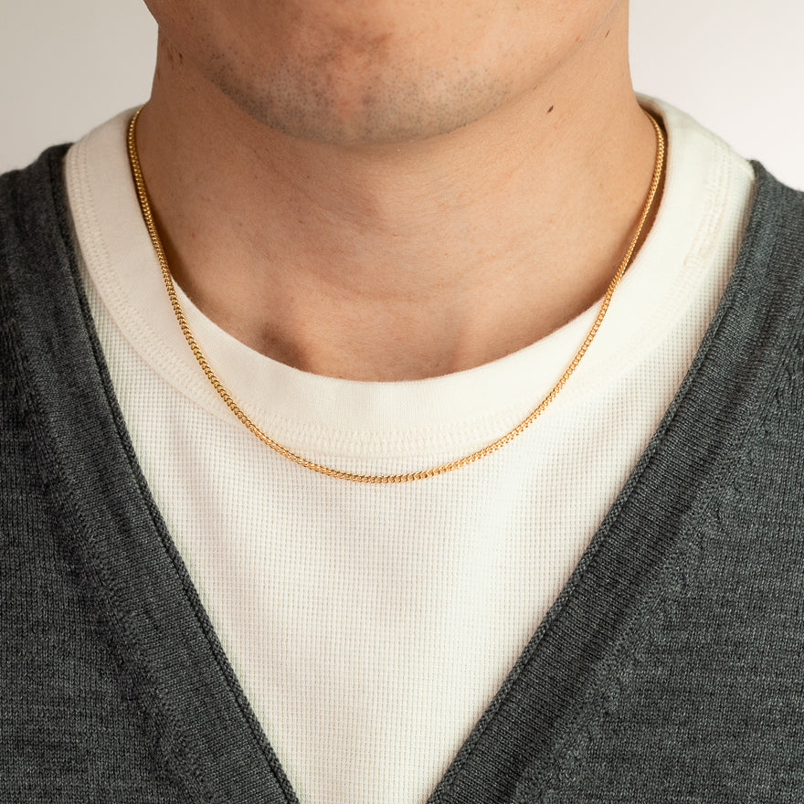 2.1mm Hollow Miami Cuban Chain in 10K Yellow Gold (20")