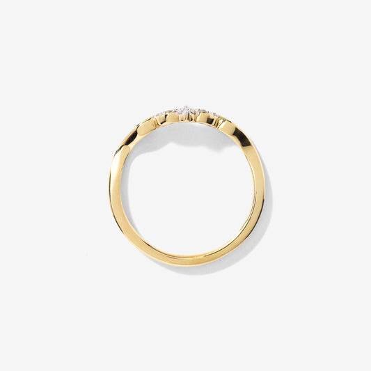 Diamond Cluster Ring in 10K Yellow Gold (0.07 ct tw)