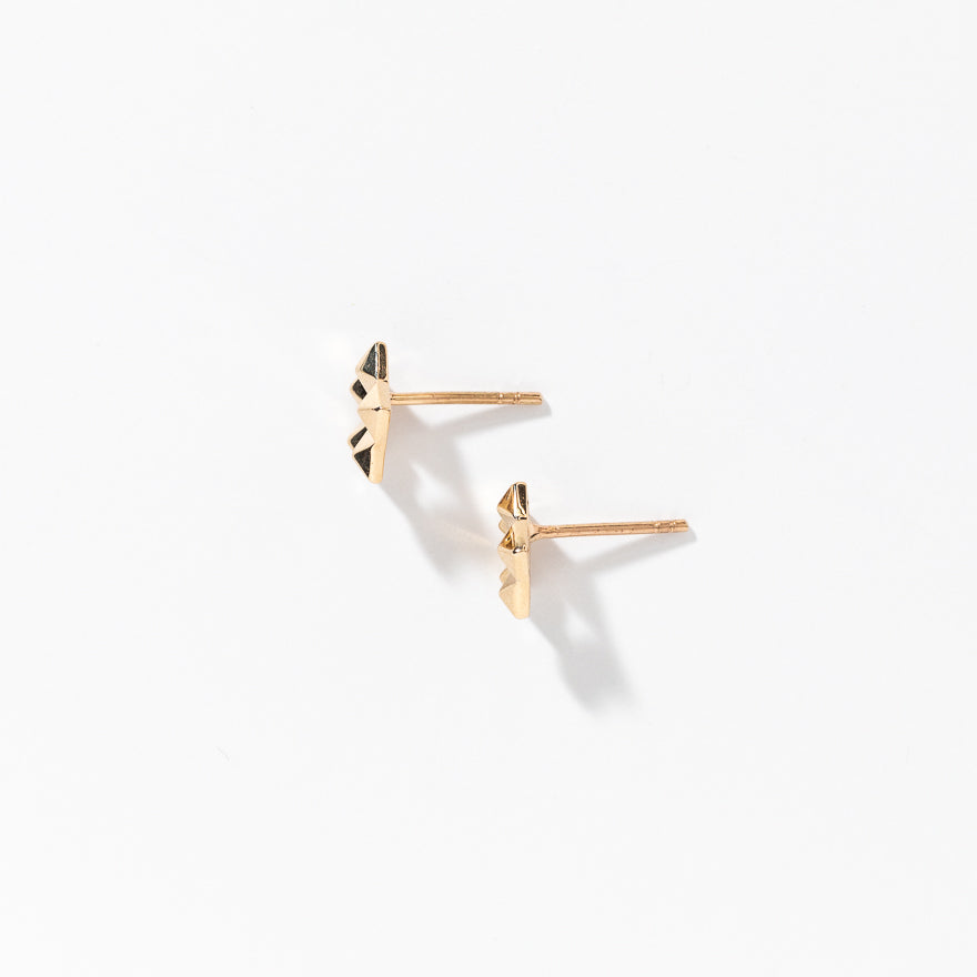 Star Stud Earrings in 10K Yellow Gold