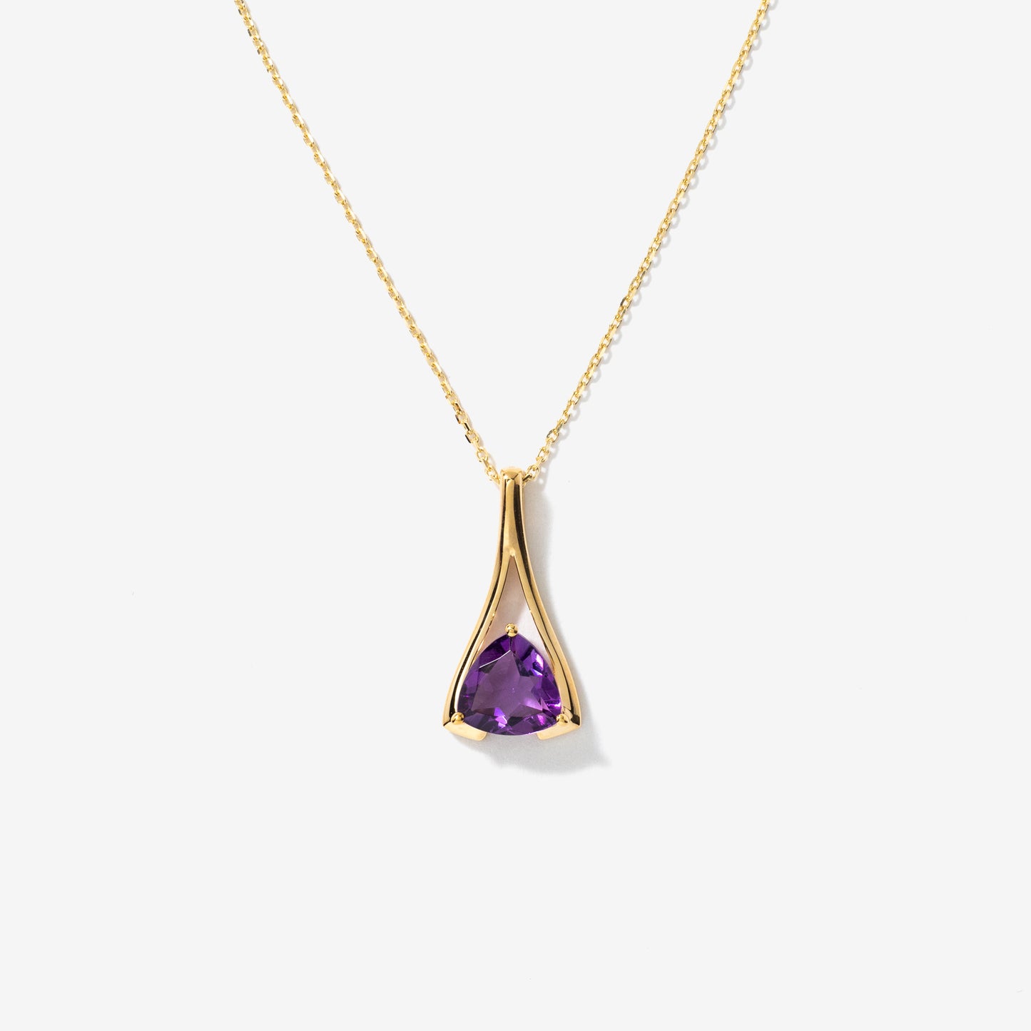 Amethyst Necklace in 10K White Gold