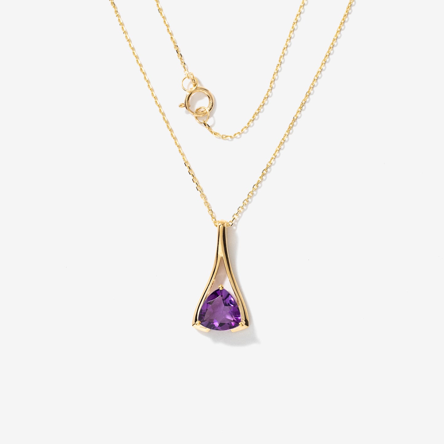 Amethyst Necklace in 10K White Gold