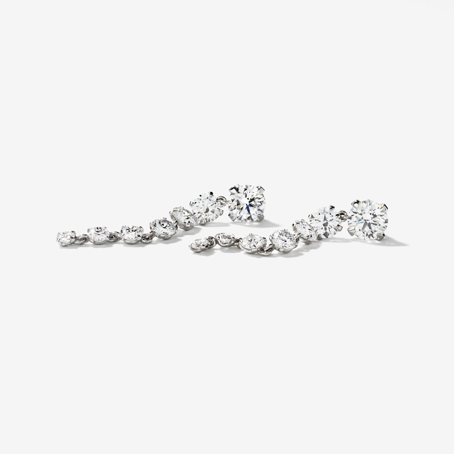 Lab Grown Dangle Diamond Earrings in 14K White Gold (2.00 ct tw)