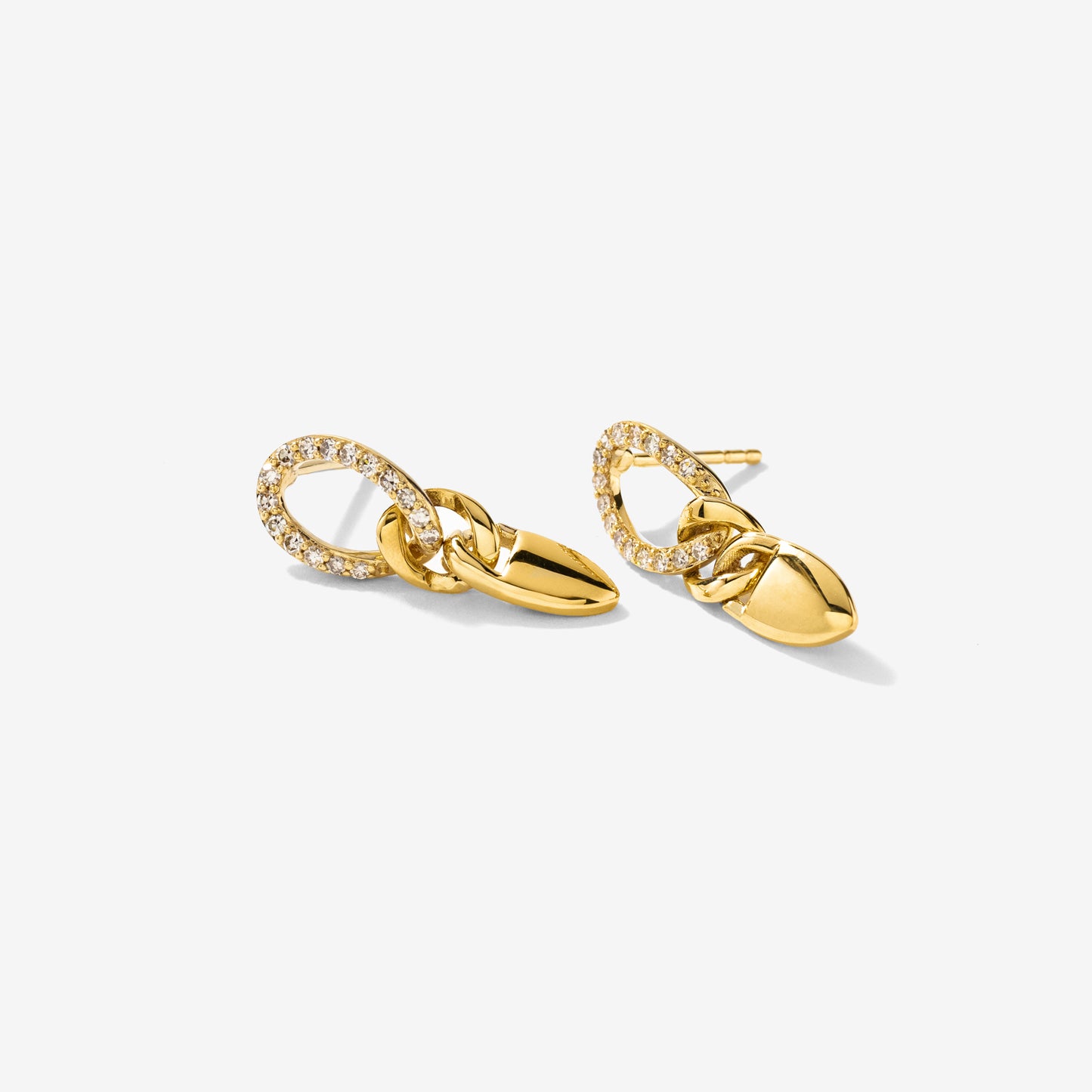 Diamond Cluster Dangle Earrings in 10K Yellow Gold (0.20 ct tw)
