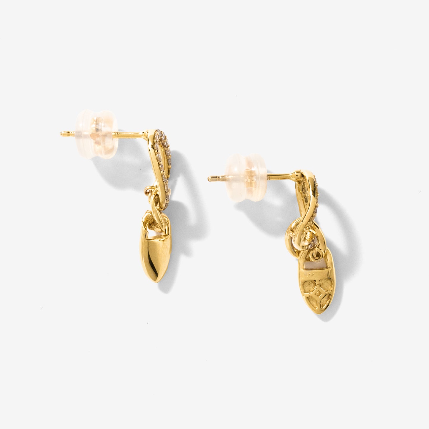 Diamond Cluster Dangle Earrings in 10K Yellow Gold (0.20 ct tw)