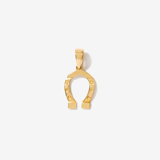 Horseshoe Pendant in 10K Yellow Gold