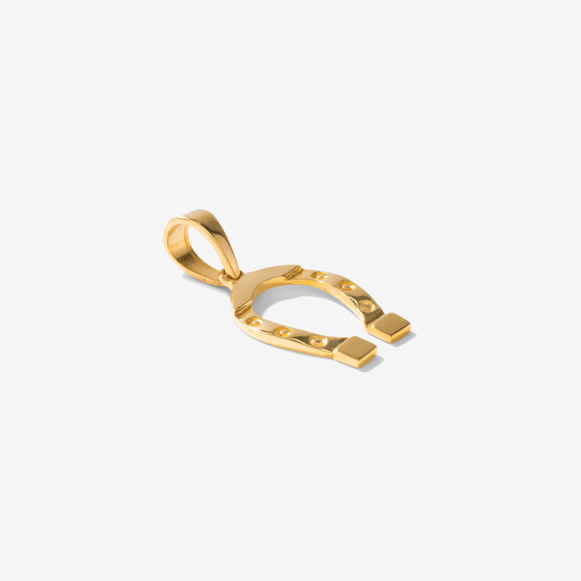 Horseshoe Pendant in 10K Yellow Gold