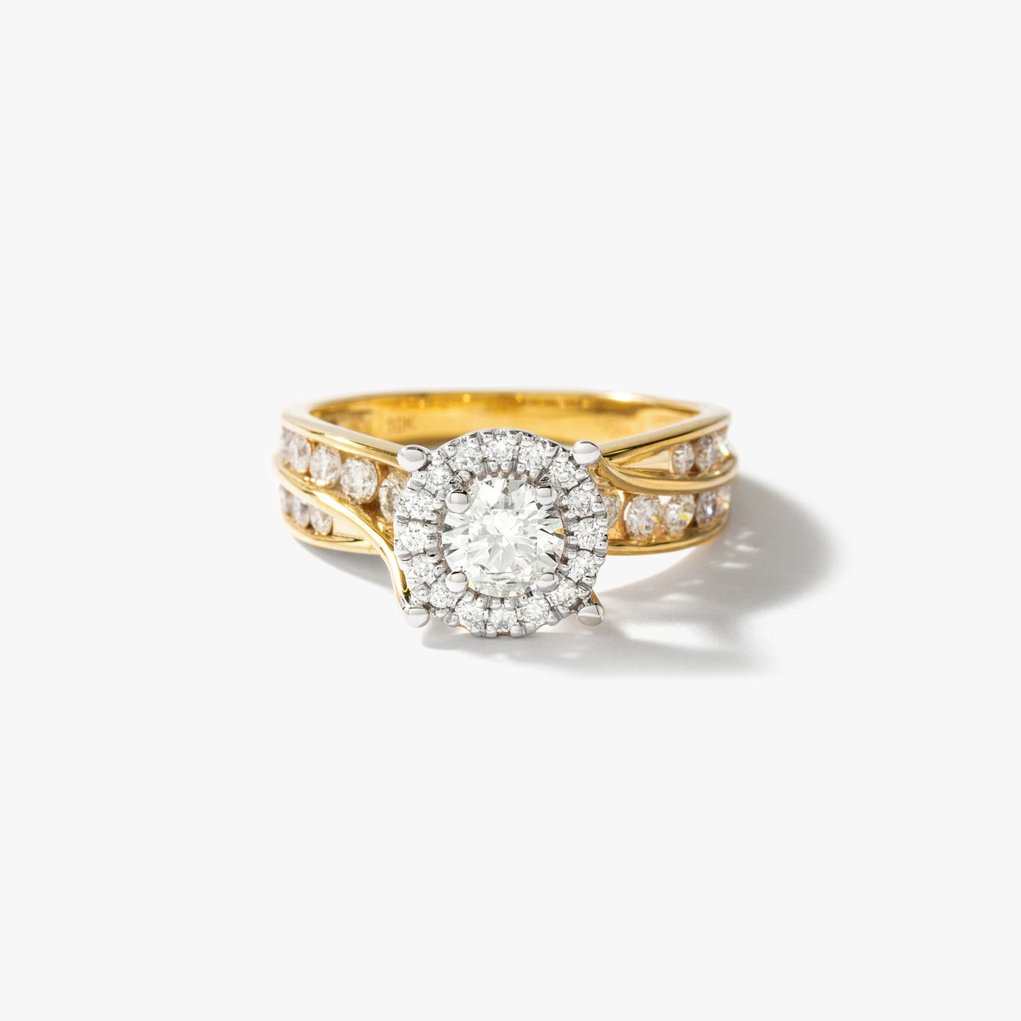 Diamond Engagement Ring in 10K yellow and White Gold (1.00 ct tw)