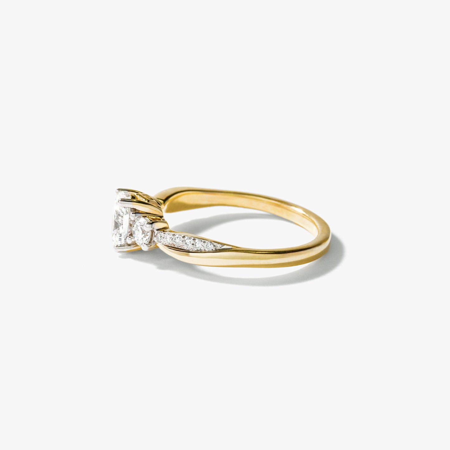 Lab Grown OvalCut Diamond Engagement Ring in 10K Yellow Gold (0.80 ct tw)