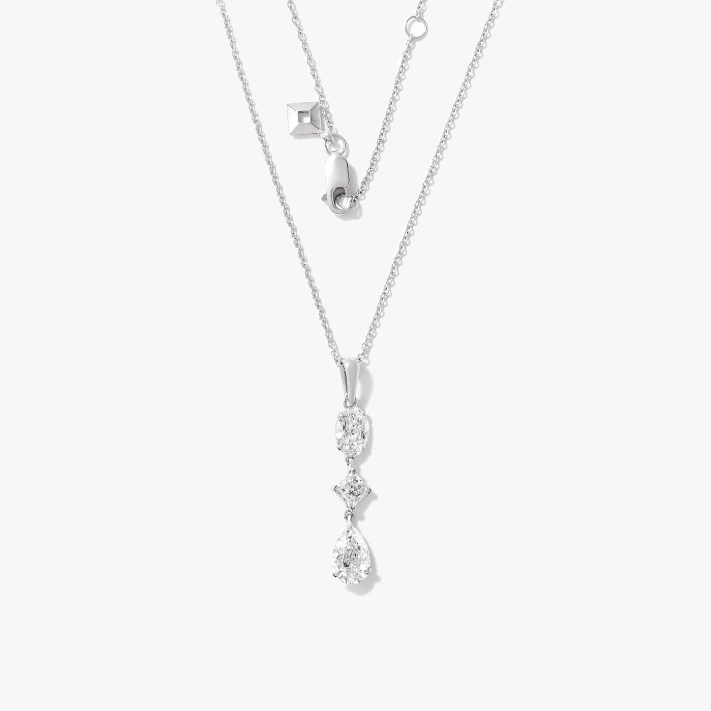 Lab Grown Diamond Necklace in 10K White Gold (1.50 ct tw)