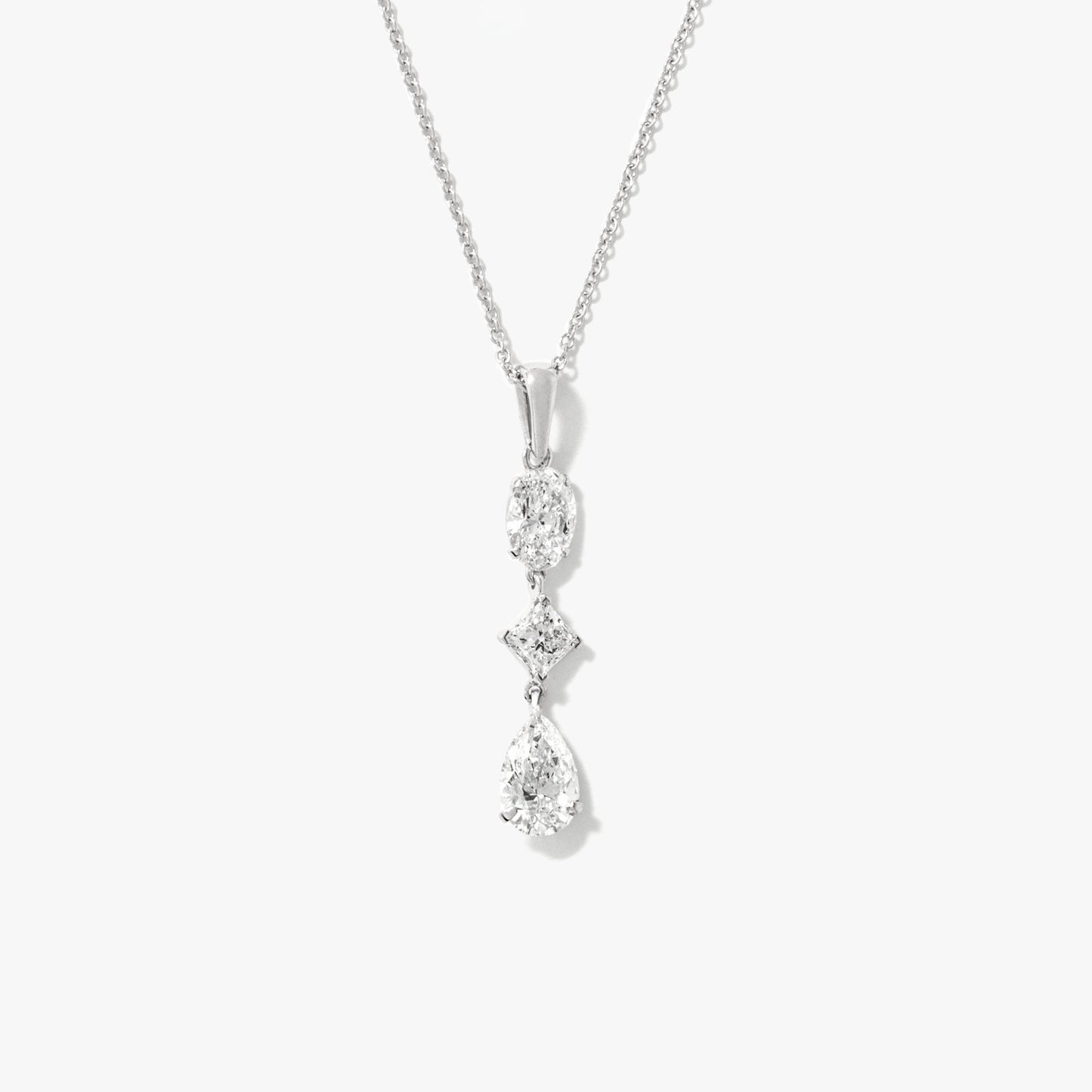 Lab Grown Diamond Necklace in 10K White Gold (1.50 ct tw)