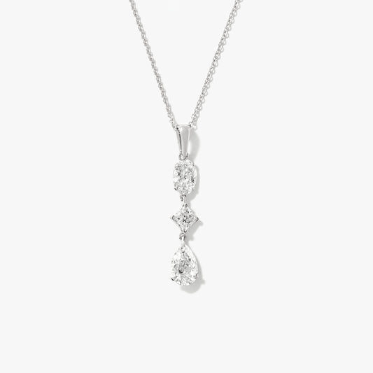 Lab Grown Diamond Necklace in 10K White Gold (1.50 ct tw)
