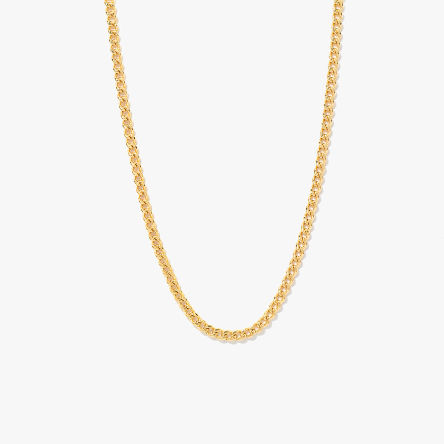 2.1mm Hollow Miami Cuban Chain in 10K Yellow Gold (22")
