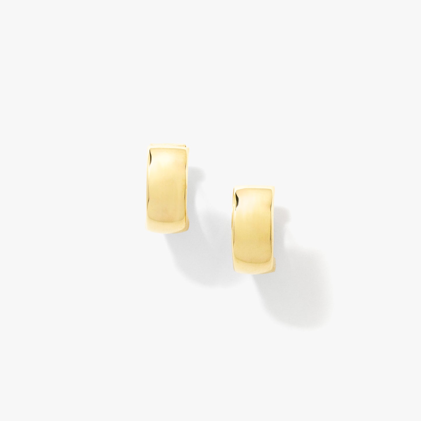 4.5mmx12.5mm Huggie Earrings in 10K Yellow Gold