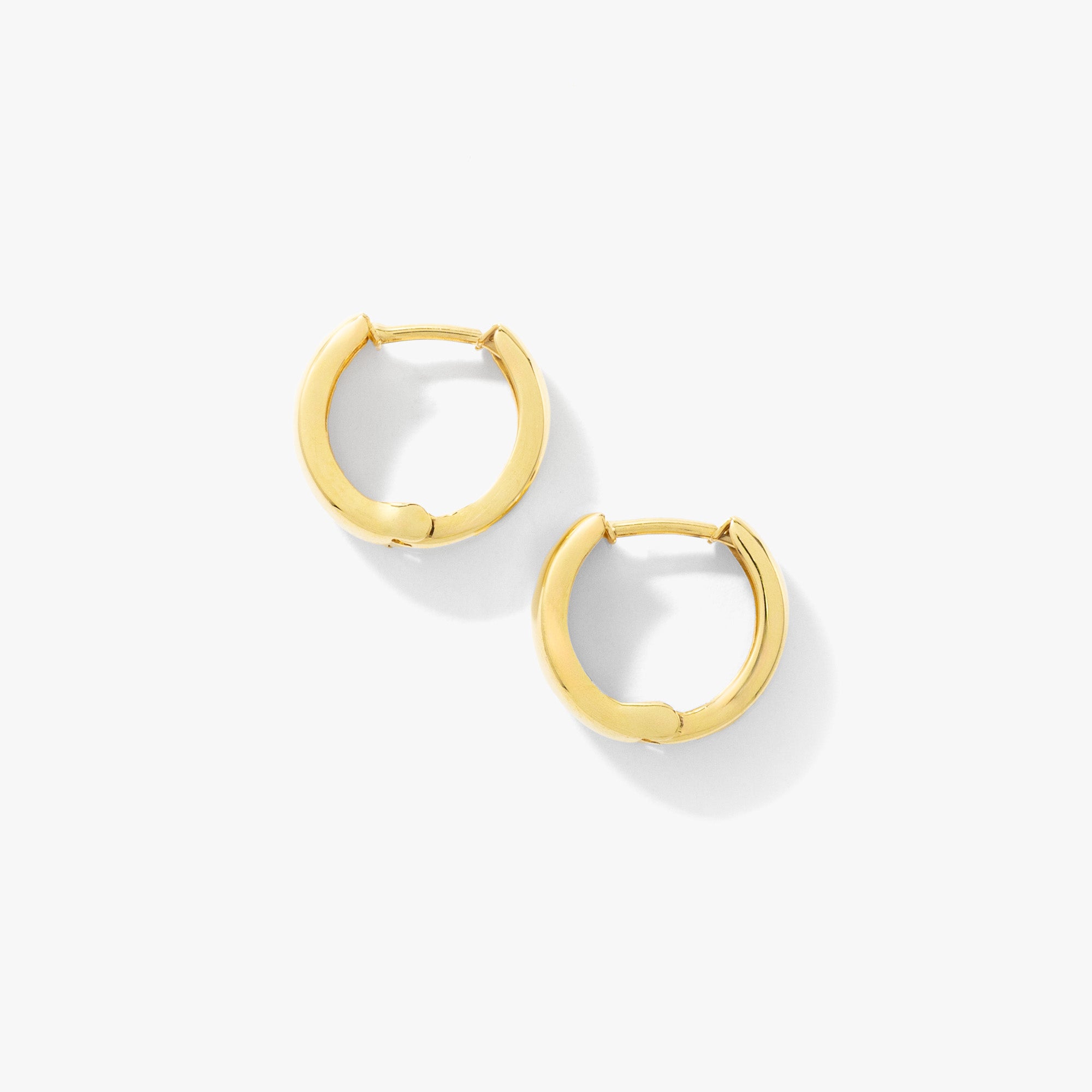 4.5mmx12.5mm Huggie Earrings in 10K Yellow Gold