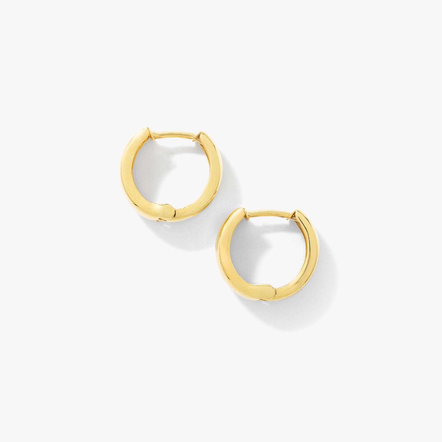 4.5mmx12.5mm Huggie Earrings in 10K Yellow Gold