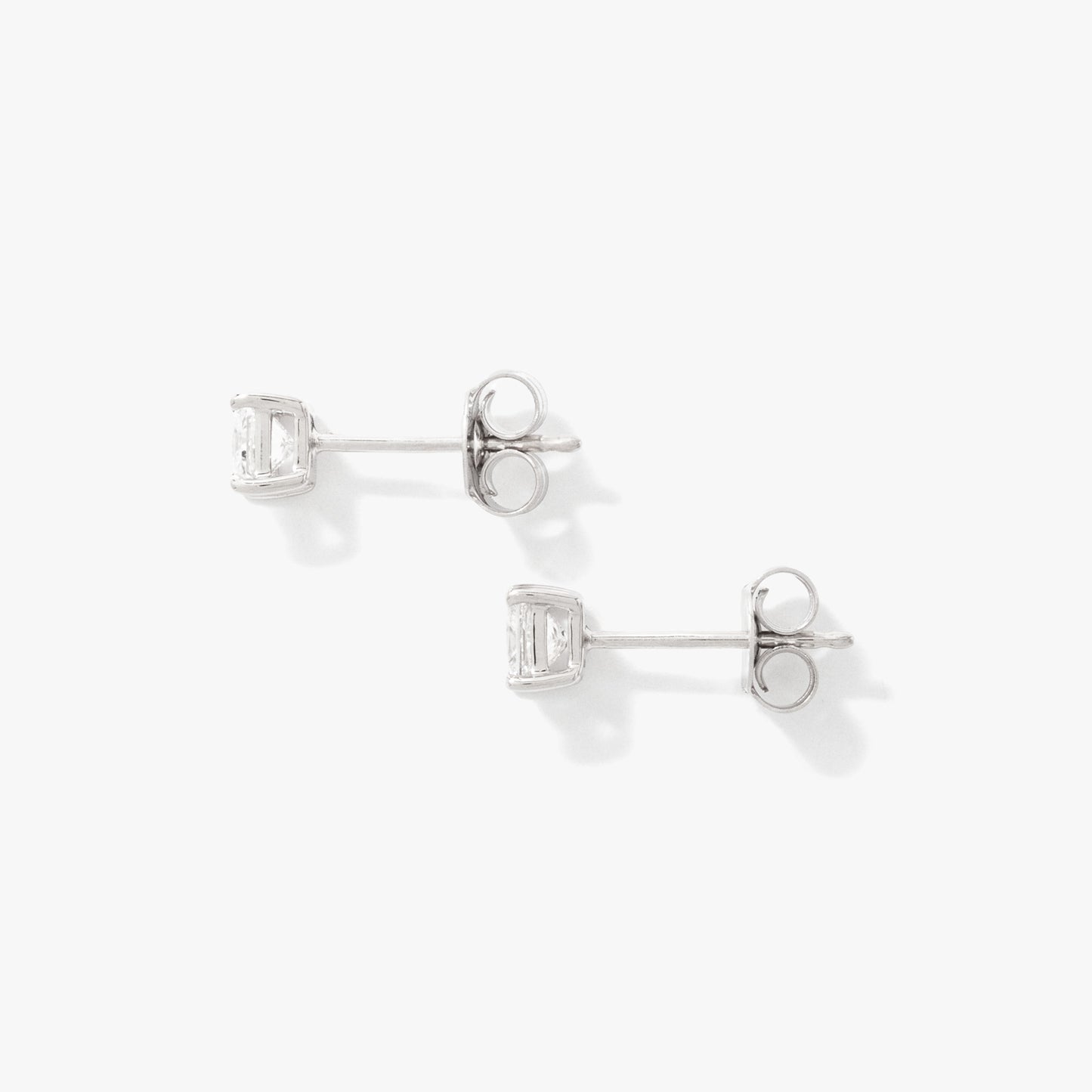Lab Grown Princess Cut Diamond Stud Earrings in 14K White Gold ( 0.50 ct tw)