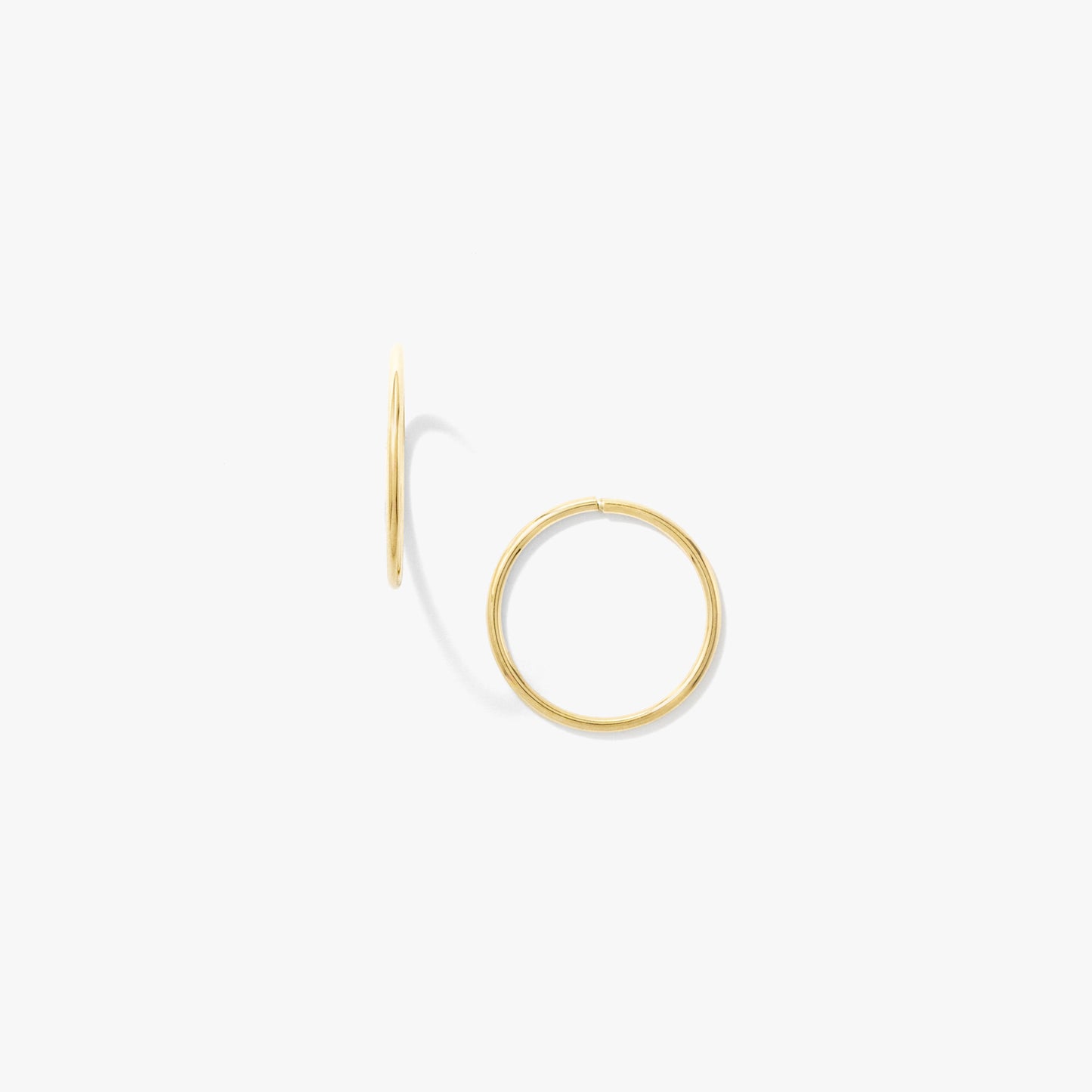 15mm Sleeper Earrings in 10K Yellow Gold