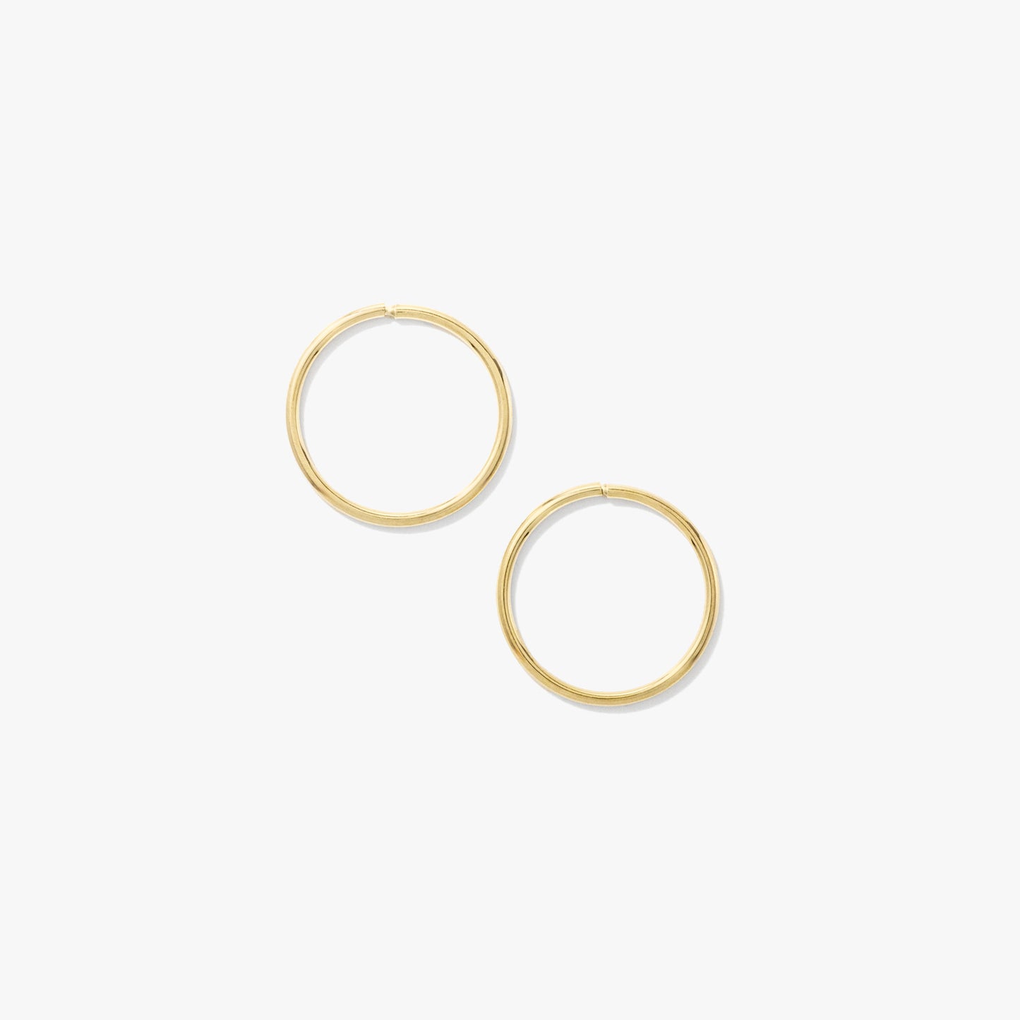 15mm Sleeper Earrings in 10K Yellow Gold