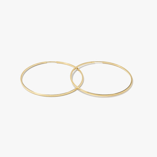 1x35mm Square Tube Sleeper in 10K Yellow Gold