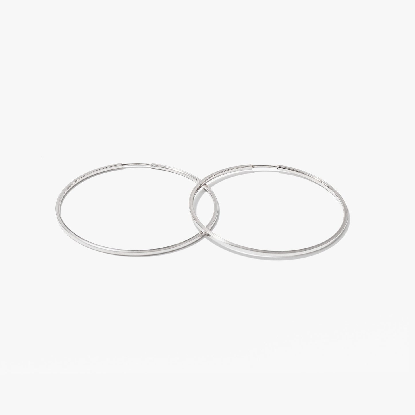 1x35mm Square Tube Sleeper in 10K White Gold
