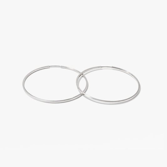 1x35mm Square Tube Sleeper in 10K White Gold