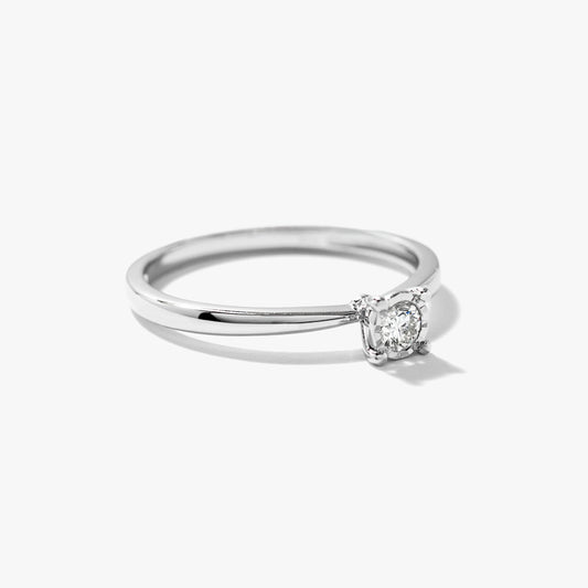 10K White Gold Diamond Promise Ring (0.10 ct tw)