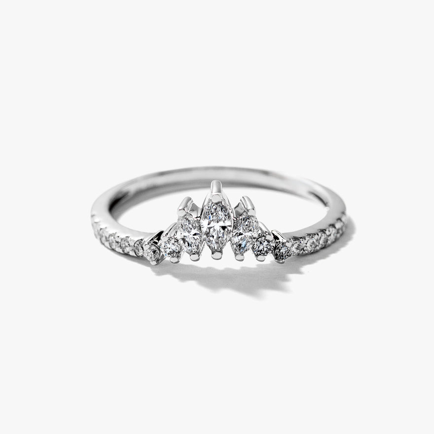 Lab Grown Diamond V Shape Band 14K White Gold (0.33 ct tw)