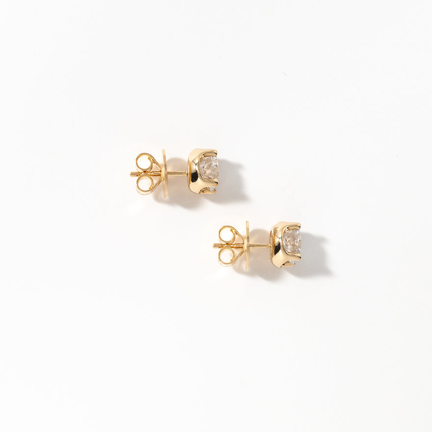 Lab Grown Diamond Stud Earrings in 14K Yellow Gold (2.00 ct tw)