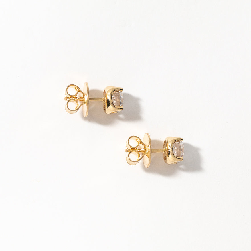 Lab Grown Diamond Stud Earrings in 14K Yellow Gold (1.50 ct tw)