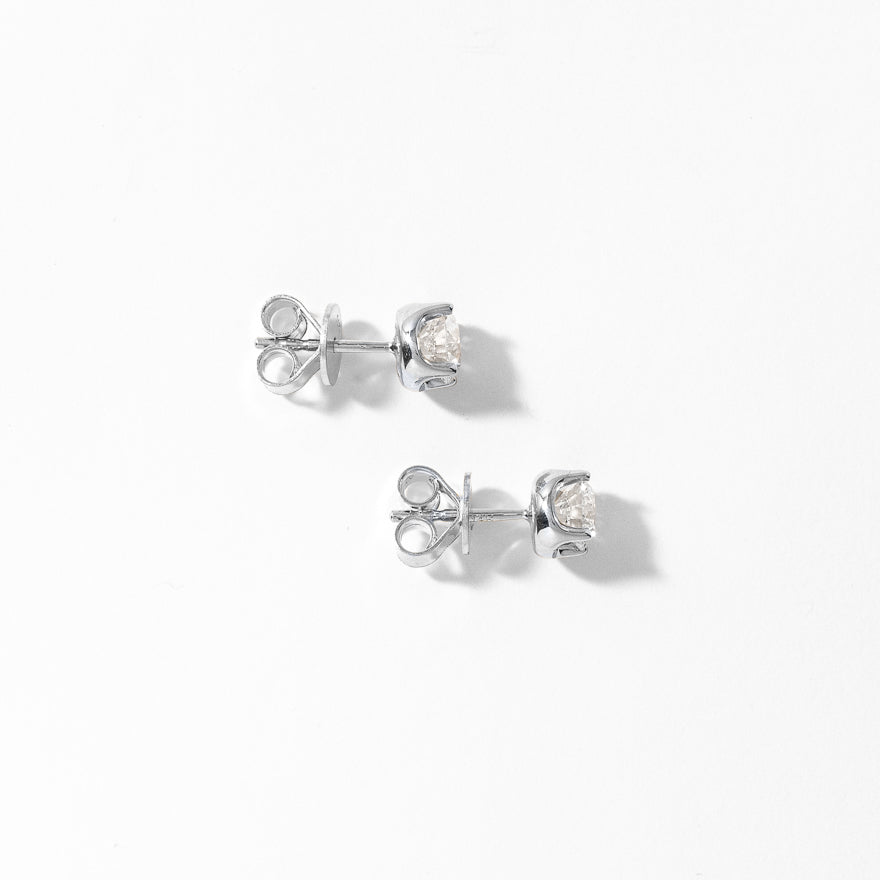 Lab Grown Diamond Stud Earrings in 14K White Gold (1.00 ct tw)