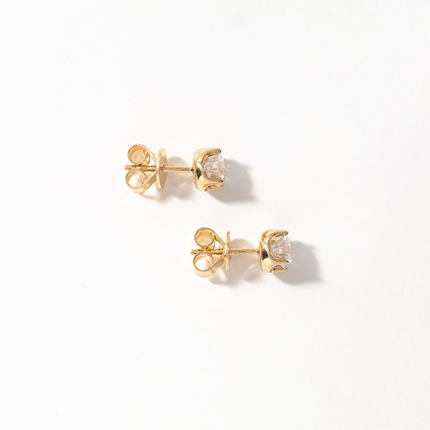 Lab Grown Diamond Stud Earrings in 14K Yellow Gold (1.00 ct tw)