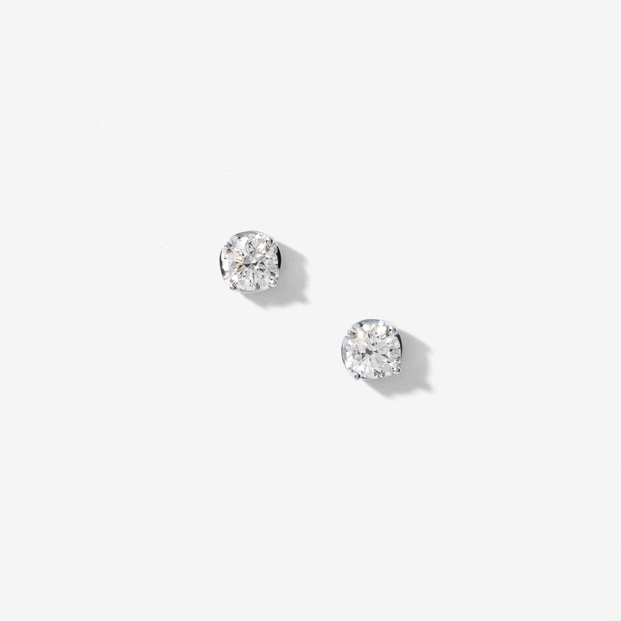Lab Grown Diamond Stud Earrings in 14K White Gold (1.00 ct tw)