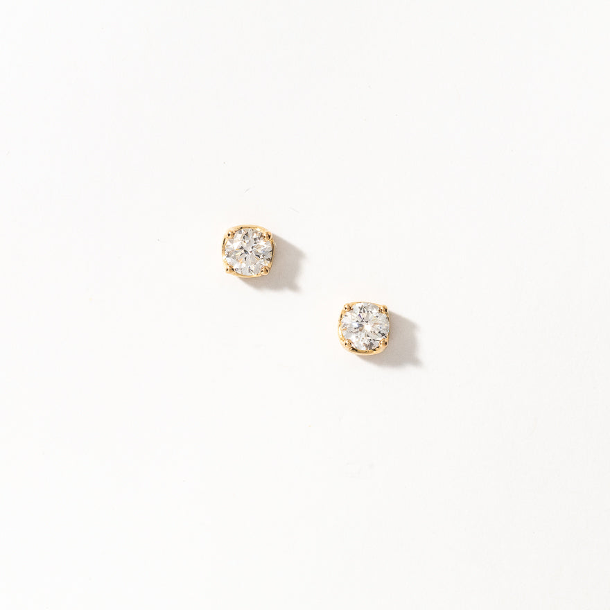 Lab Grown Diamond Stud Earrings in 14K Yellow Gold (0.75 ct tw)
